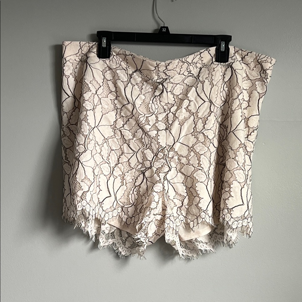 H&M Cream Lace Women Shorts